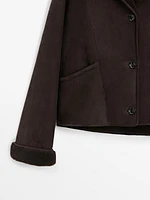 Shearling leather coat