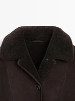 Shearling leather coat