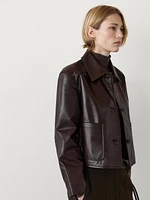 Nappa leather jacket with pockets