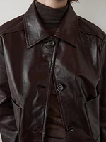 Nappa leather jacket with pockets