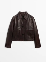 Nappa leather jacket with pockets