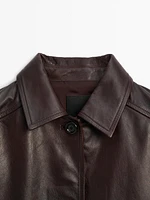 Nappa leather jacket with pockets