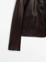 Nappa leather jacket with pockets