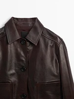 Nappa leather jacket with pockets