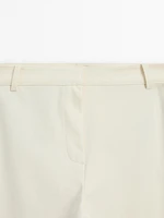 Straight-leg technical fabric trousers