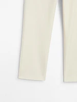 Straight-leg technical fabric trousers