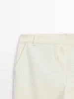 Straight-leg technical fabric trousers