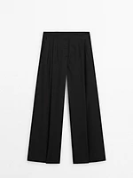 Pleated palazzo trousers