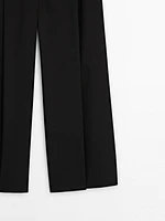 Pleated palazzo trousers