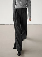 Pleated palazzo trousers