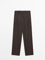 Pinstripe flannel trousers