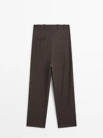 Pinstripe flannel trousers