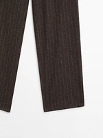 Pinstripe flannel trousers