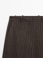 Pinstripe flannel trousers