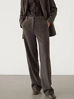 Pinstripe flannel trousers