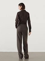 Pinstripe flannel trousers