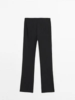 Straight-leg stretch trousers