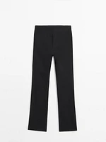 Straight-leg stretch trousers