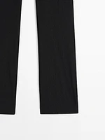 Straight-leg stretch trousers