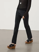 Straight-leg stretch trousers