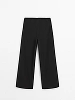 Poplin drawstring jogger-fit trousers