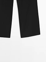 Poplin drawstring jogger-fit trousers