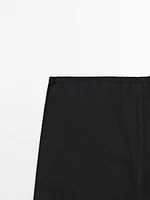 Poplin drawstring jogger-fit trousers