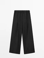 100% wool darted trousers