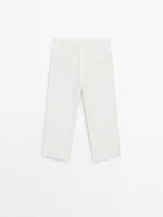 Linen blend capris