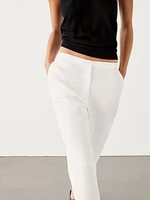 Linen blend capris