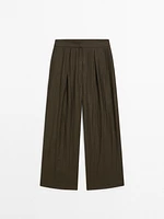 Flowing pleated co-ord trousers