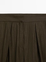 Flowing pleated co-ord trousers