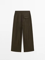 Flowing pleated co-ord trousers