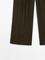 Flowing pleated co-ord trousers