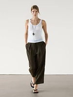 Flowing pleated co-ord trousers