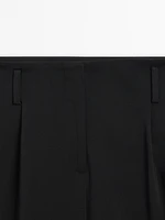 Crepe fabric trousers