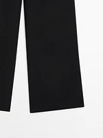 Crepe fabric trousers