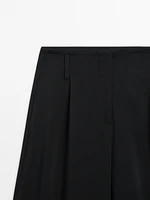 Crepe fabric trousers