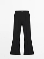 Stretch flare fit trousers