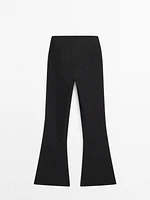 Stretch flare fit trousers