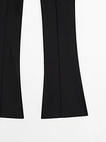 Stretch flare fit trousers