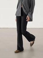 Stretch flare fit trousers