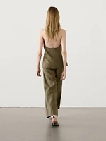 Wide-leg linen co-ord trousers