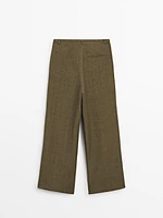 Wide-leg linen co-ord trousers