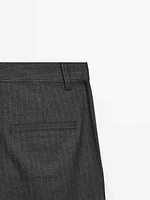 Straight-leg pinstripe trousers