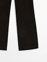 100% cotton corduroy flared trousers