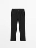 Straight-leg corduroy trousers