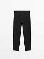 Straight-leg corduroy trousers