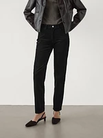 Straight-leg corduroy trousers