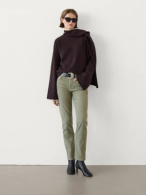 Straight-leg corduroy trousers